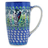 Polish Pottery Latte Mug Wondrous Woodpecker UNIKAT