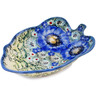 Polish Pottery Leaf Shaped Bowl 8&quot; UNIKAT