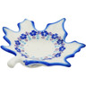 Polish Pottery Leaf Shaped Bowl 9&quot; The Floral Wish