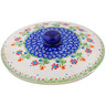 Polish Pottery Lid 6&quot; Spring Flowers