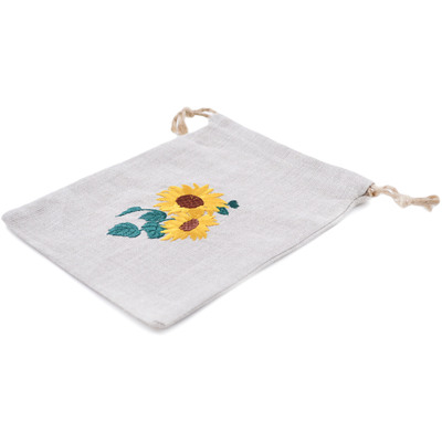 Textile Linen Bag 8&quot; Sunflowers