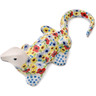 Polish Pottery Lizard Figurine 12&quot; Winter To Spring UNIKAT