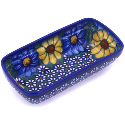 Polish Pottery Loaf Pan 6&quot; UNIKAT