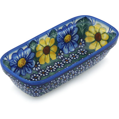 Polish Pottery Loaf Pan 7&quot; UNIKAT