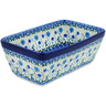 Polish Pottery Loaf Pan 8&quot; Blue Fascination