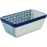 Polish Pottery Loaf Pan 8&quot; Blue Wave UNIKAT