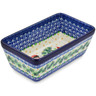 Polish Pottery Loaf Pan 8&quot; Cozy Bullfinch UNIKAT