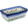 Polish Pottery Loaf Pan 8&quot; Dancing Gnome