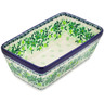 Polish Pottery Loaf Pan 8&quot; Evergreen Wreath