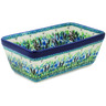 Polish Pottery Loaf Pan 8" Lavender Meadow UNIKAT