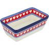 Polish Pottery Loaf Pan 8&quot; Love Struck