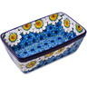 Polish Pottery Loaf Pan 8&quot; Pansies And Daisies UNIKAT