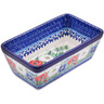 Polish Pottery Loaf Pan 8&quot; Polish Fields UNIKAT