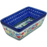 Polish Pottery Loaf Pan 8&quot; Polish Garden UNIKAT