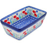 Polish Pottery Loaf Pan 8&quot; Poppy Happiness