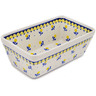 Polish Pottery Loaf Pan 8&quot; Sunny Buds