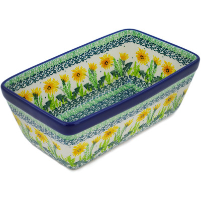 Polish Pottery Loaf Pan 8&quot; Sweet Summer