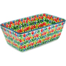 Polish Pottery Loaf Pan 8" Tulip Cascade UNIKAT