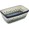 Polish Pottery Loaf Pan 8&quot; Water Tulip