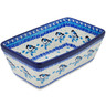 Polish Pottery Loaf Pan 8&quot; Winter Sparrow