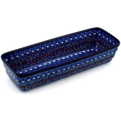 Polish Pottery Loaf Pan Blue Horizons