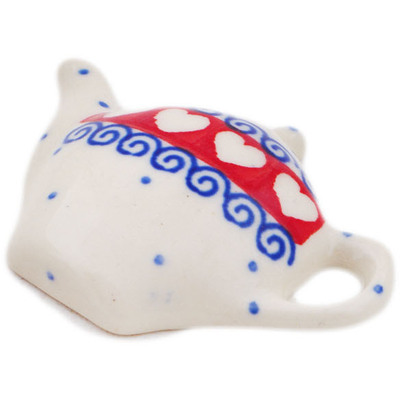 Polish Pottery Magnet 2&quot; Banner Of Hearts