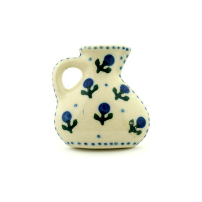 Polish Pottery Magnet 2&quot; Blue Buds