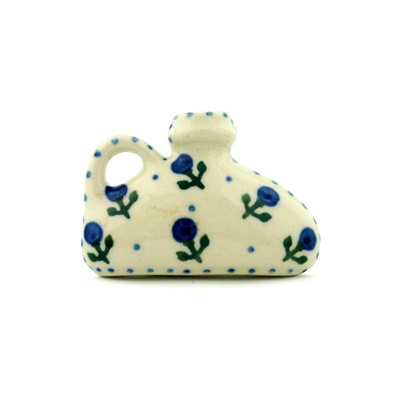 Polish Pottery Magnet 2&quot; Blue Buds