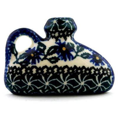 Polish Pottery Magnet 2&quot; Blue Chicory