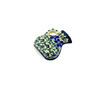 Polish Pottery Magnet 2&quot; Blue Dogwood