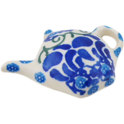 Polish Pottery Magnet 2&quot; Blue Passion
