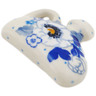 Polish Pottery Magnet 2" Light Blue Lace
