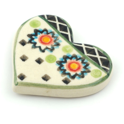 Polish Pottery Magnet 2&quot; Sunburt Circle