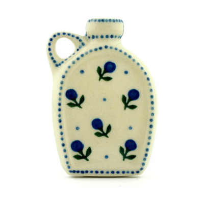 Polish Pottery Magnet 3&quot; Blue Buds