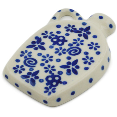 Polish Pottery Magnet 3&quot; Blue Confetti