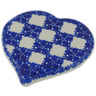 Polish Pottery Magnet 3&quot; Floral Checkerboard
