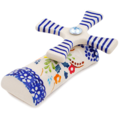 Polish Pottery Magnet 3&quot; Rainbow Delight UNIKAT