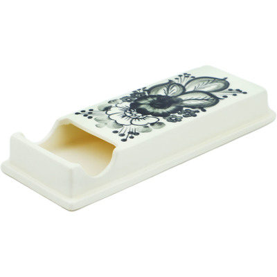 faience Matchbox Holder 9&quot; Black