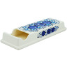 faience Matchbox Holder 9&quot; Cobalt Flowers UNIKAT