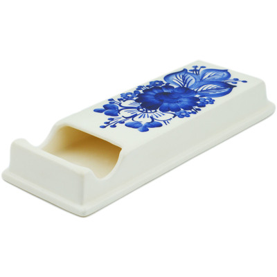 faience Matchbox Holder 9&quot; Retro Cobalt