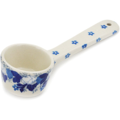Polish Pottery Measuring Cup 1 oz Blue Spring