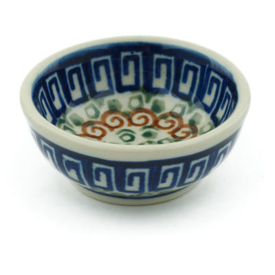 Polish Pottery Mini Bowl 2&quot; Grecian Sea