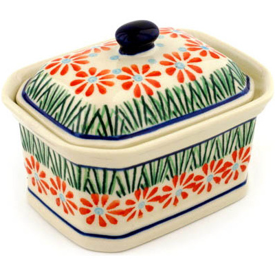 Polish Pottery Mini Cake Box 4", Salt Box,