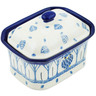 Polish Pottery Mini Cake Box 4&quot;, Salt Box, Owl Always Love You UNIKAT