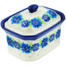Polish Pottery Mini Cake Box 4&quot;, Salt Box, Polish Country