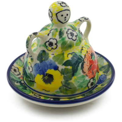 Polish Pottery Mini Cheese Lady 4&quot; Breathtaking UNIKAT