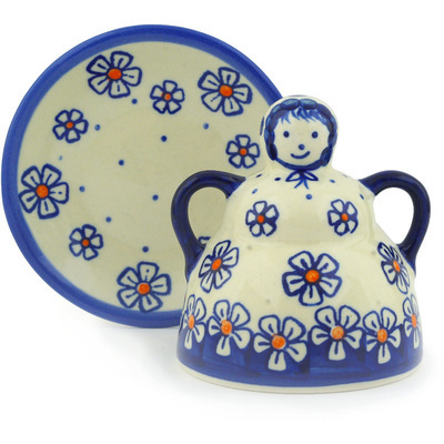 Polish Pottery Mini Cheese Lady 4&quot;