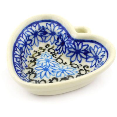 Polish Pottery Mini Heart Bowl 2&quot;