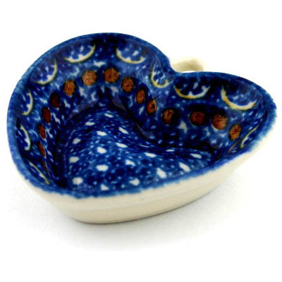 Polish Pottery Mini Heart Bowl 2&quot; Odysseus
