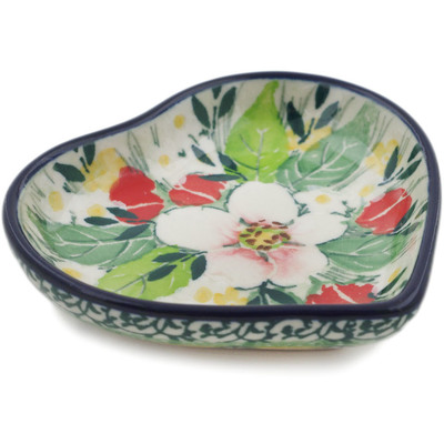 Polish Pottery Mini Heart Bowl 3&quot; Country Boutique UNIKAT